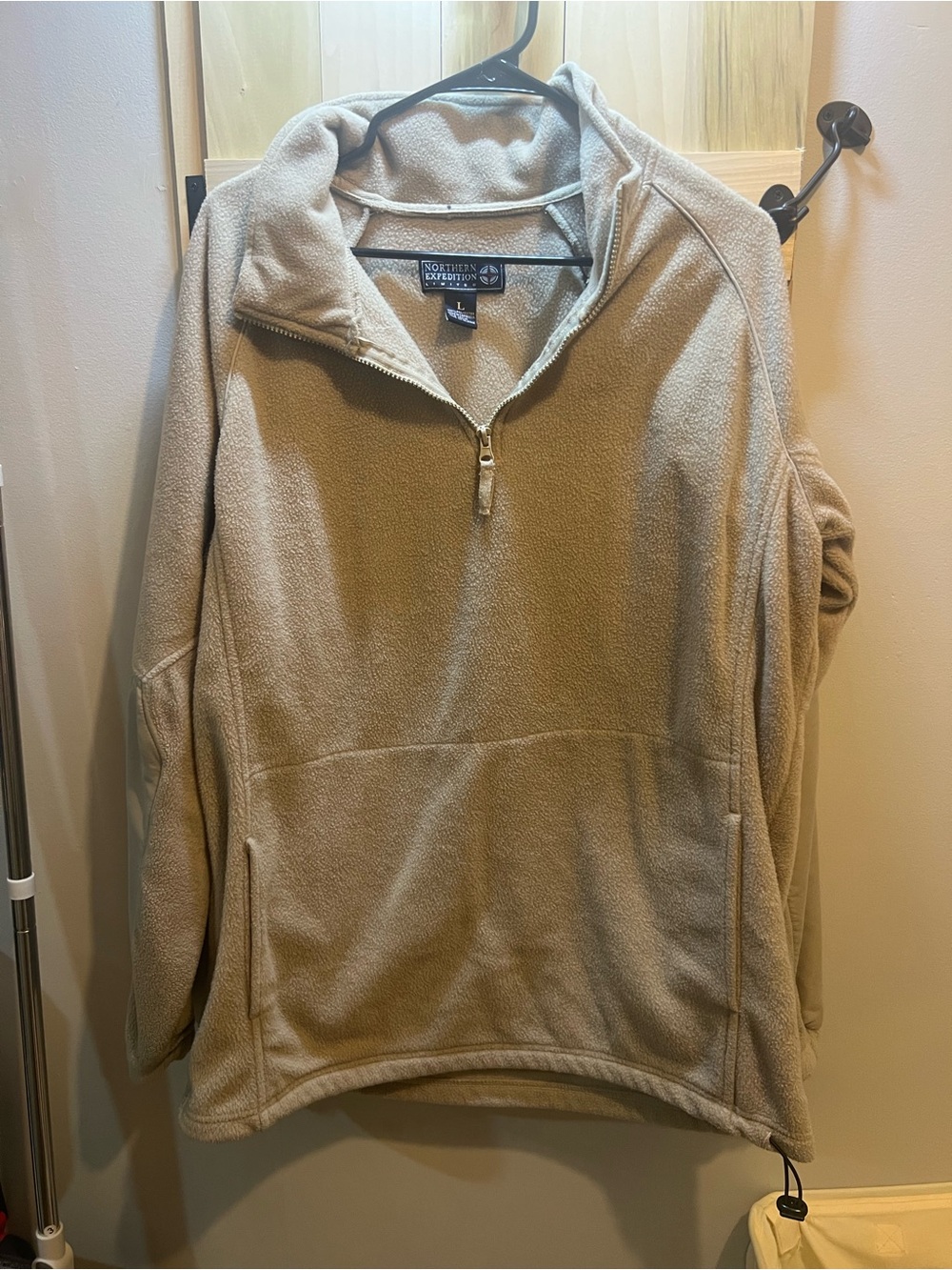 Northern Reflections Men’s Quarter-Zip Fleece Pullover - Tan